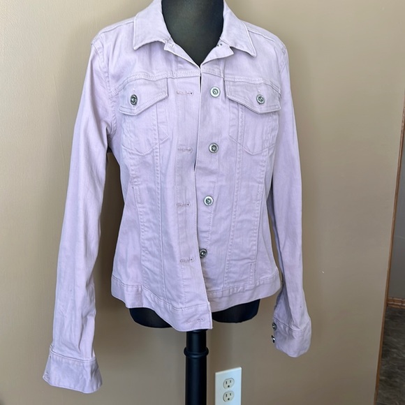 Pale Pink Denim Jacket - Picture 1 of 6